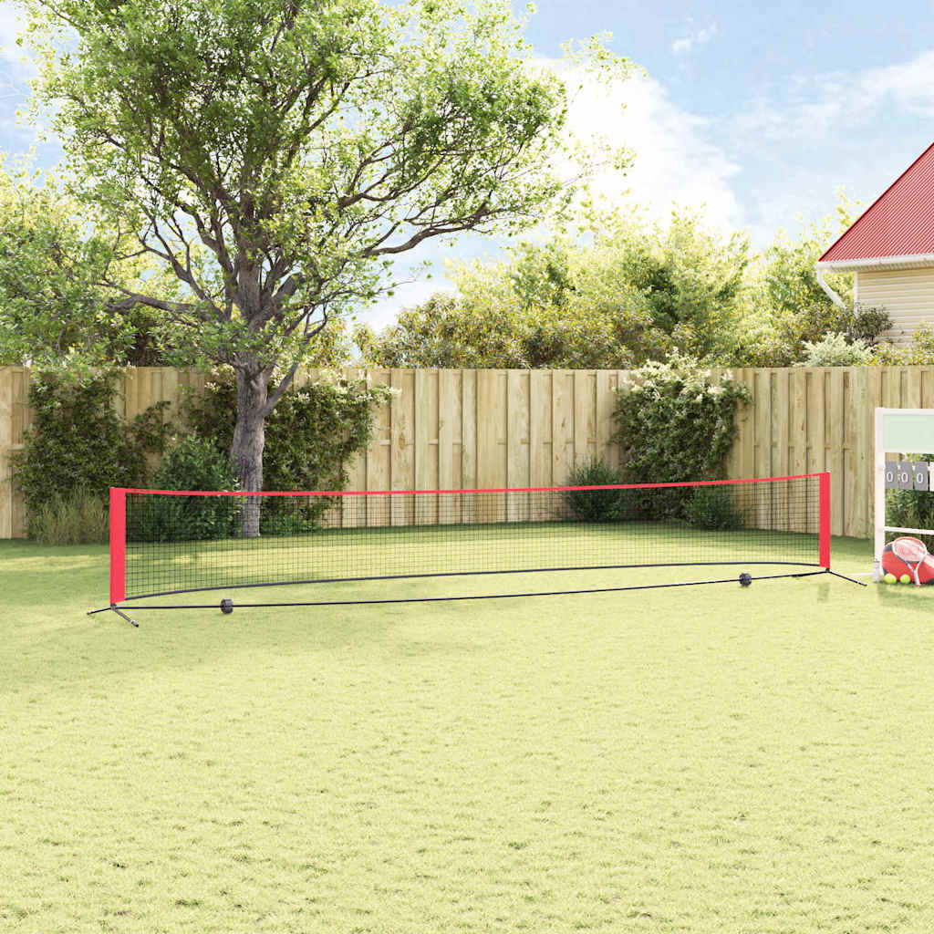 vidaXL Δίχτυ Τένις Μαύρο και κόκκινο 595 x 90.5 x 87 εκ. Πολυεστέρας