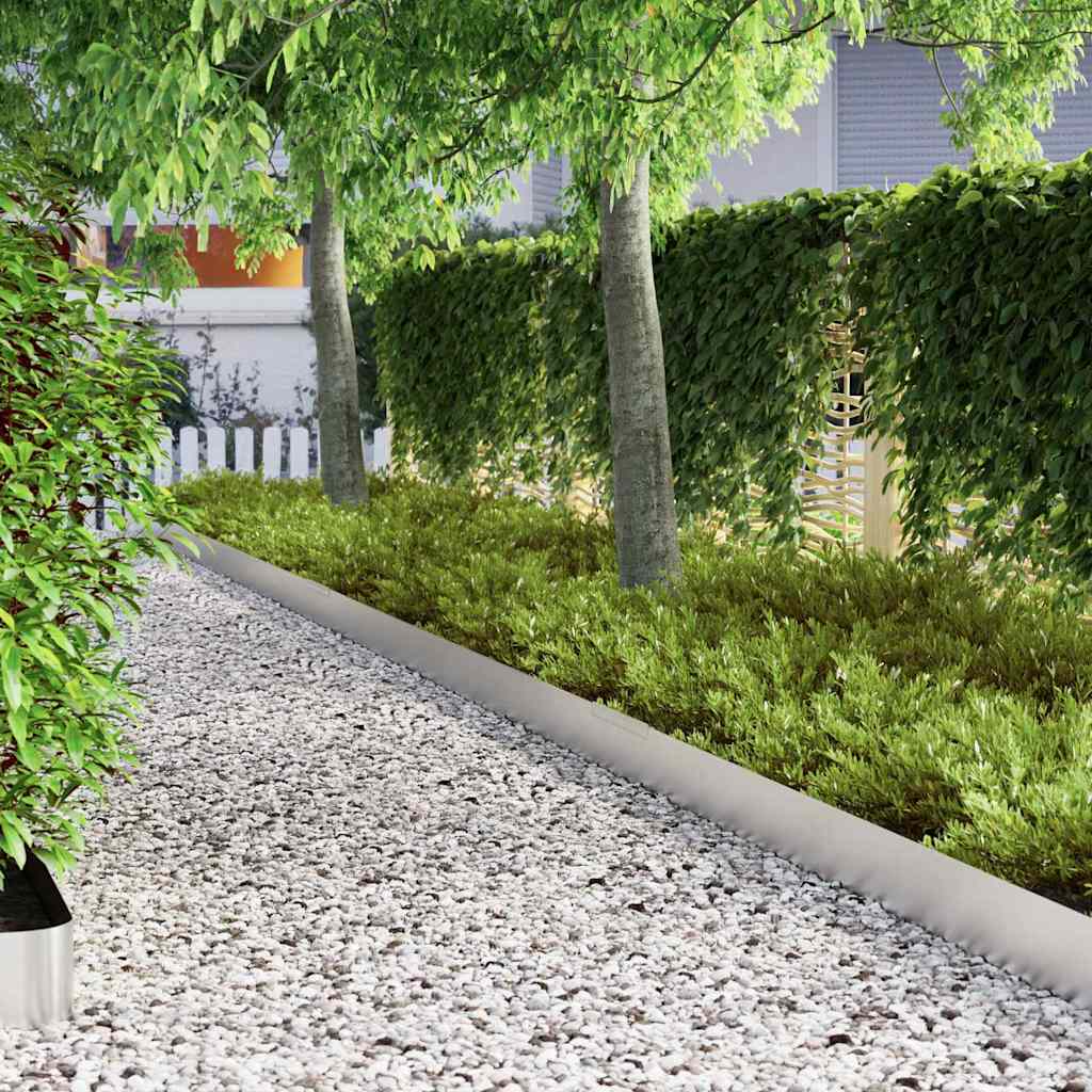 vidaXL Φράχτης Κήπου Ασημί 450 x 15 εκ Ανοξείδωτο ατσάλι