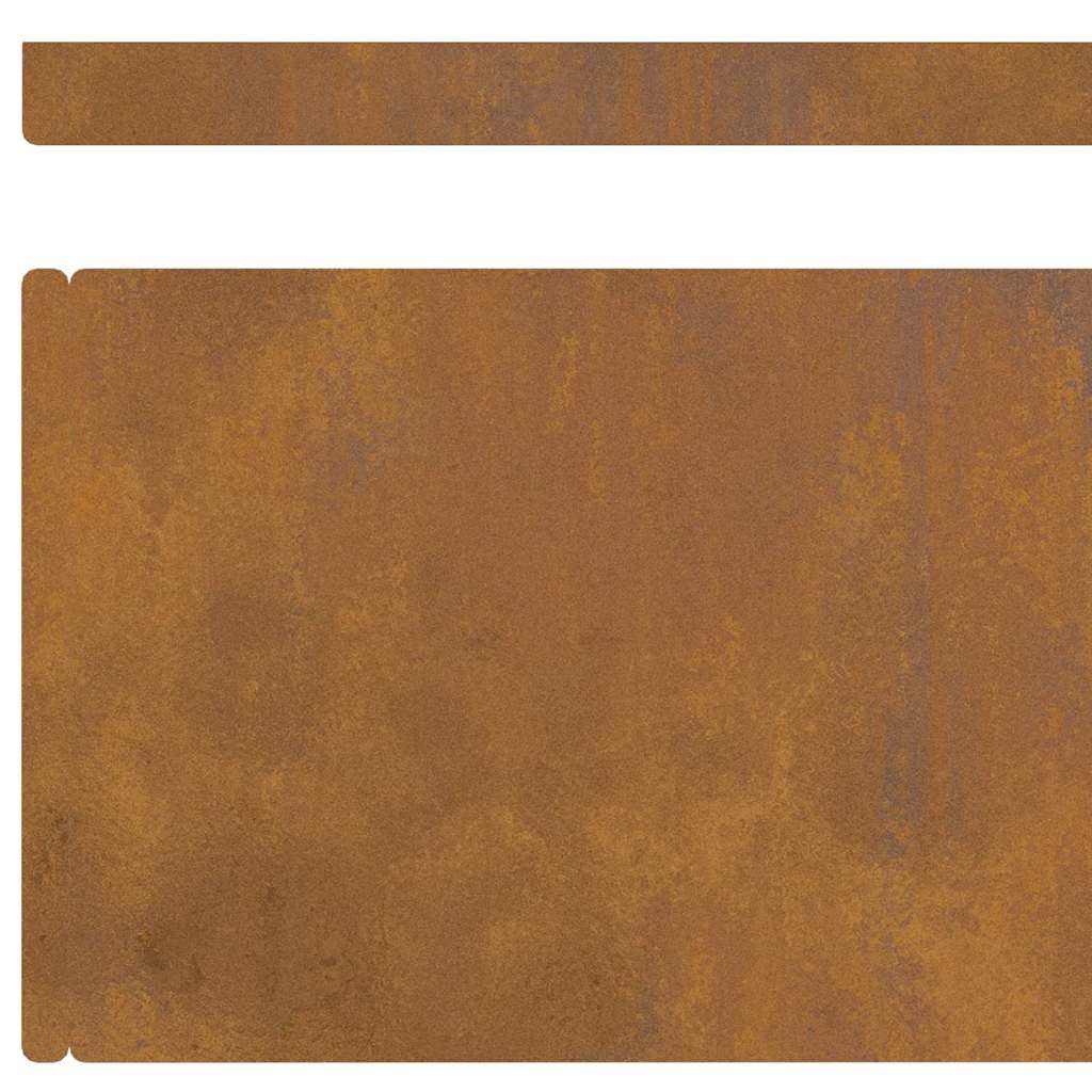 vidaXL Φράχτης Κήπου Σκ rusty 450 x 15 εκ Ατσάλι σκληρυθέν στον αέρα