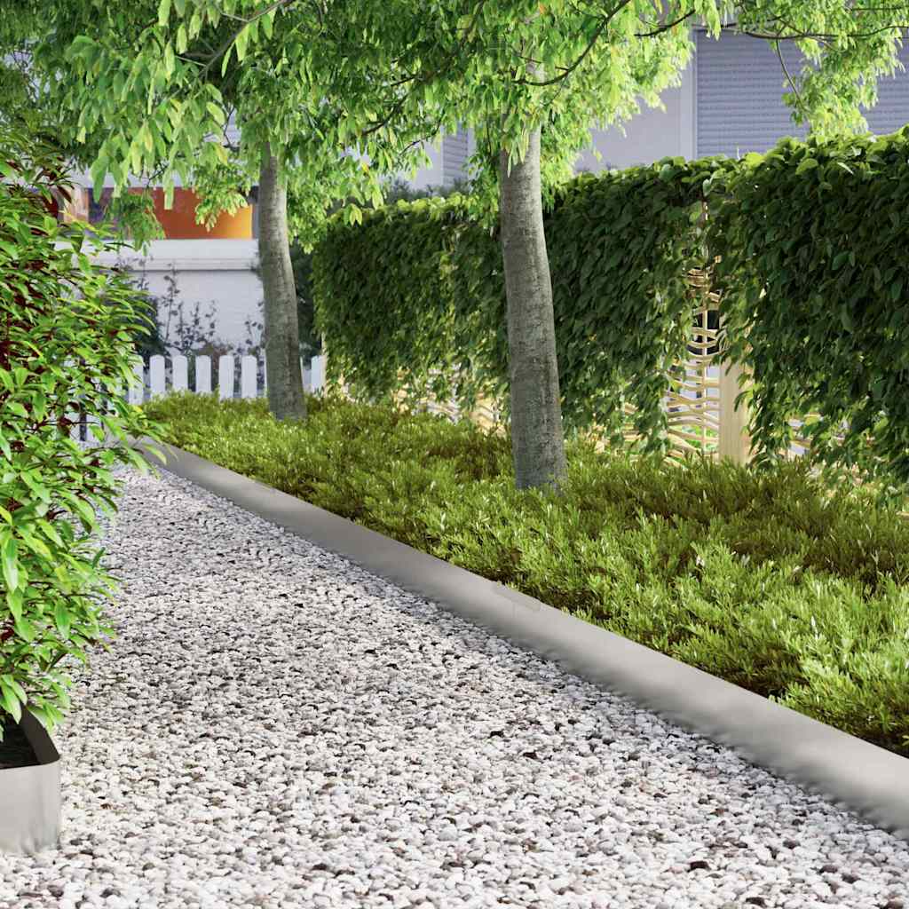 vidaXL Φράχτης Κήπου 4 pcs Ασημί 450 x 25 εκ Γαλβανισμένος χάλυβας
