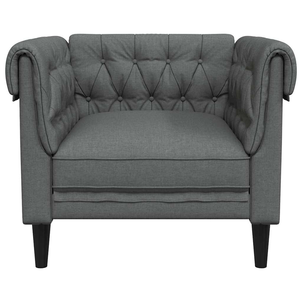 vidaXL Καναπές Σκούρο Γκρι 78,5 x 74,5 x 74,5 εκατοστά Πολυεστέρας