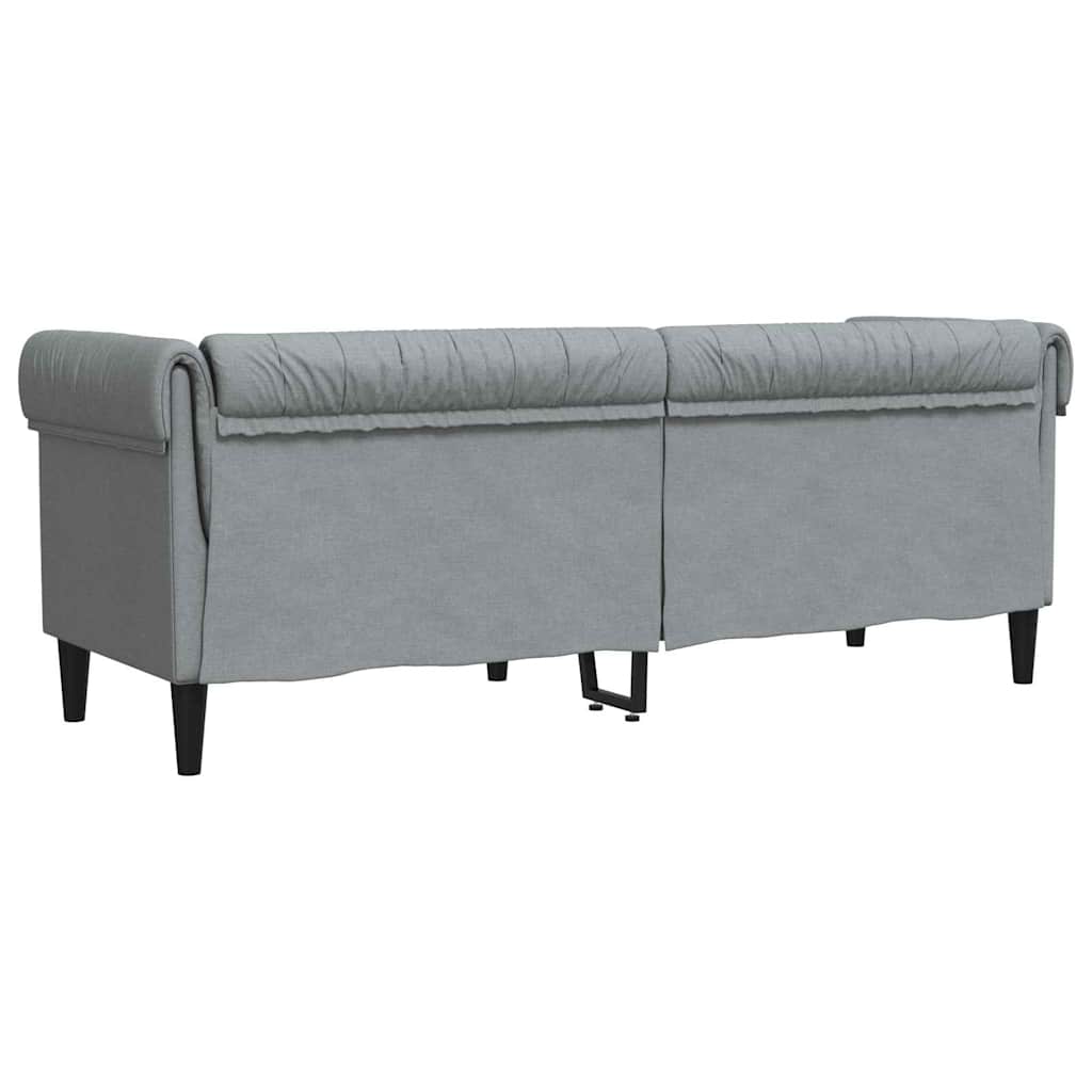 vidaXL Καναπές Ανοιχτό γκρι 201,5 x 74,5 x 74,5 εκατοστά Πολυεστέρας