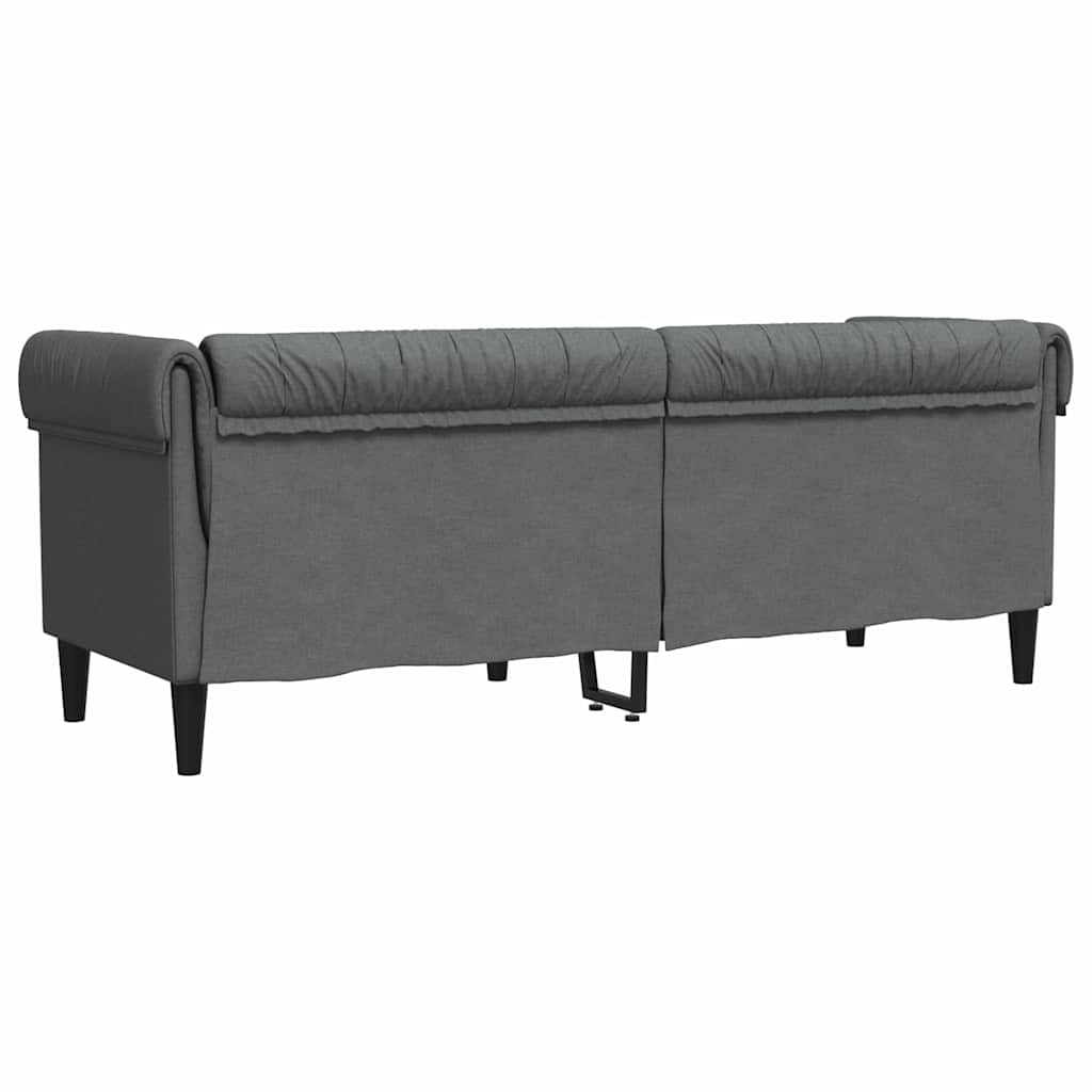 vidaXL Καναπές Σκούρο Γκρι 201,5 x 74,5 x 74,5 εκατοστά Πολυεστέρας