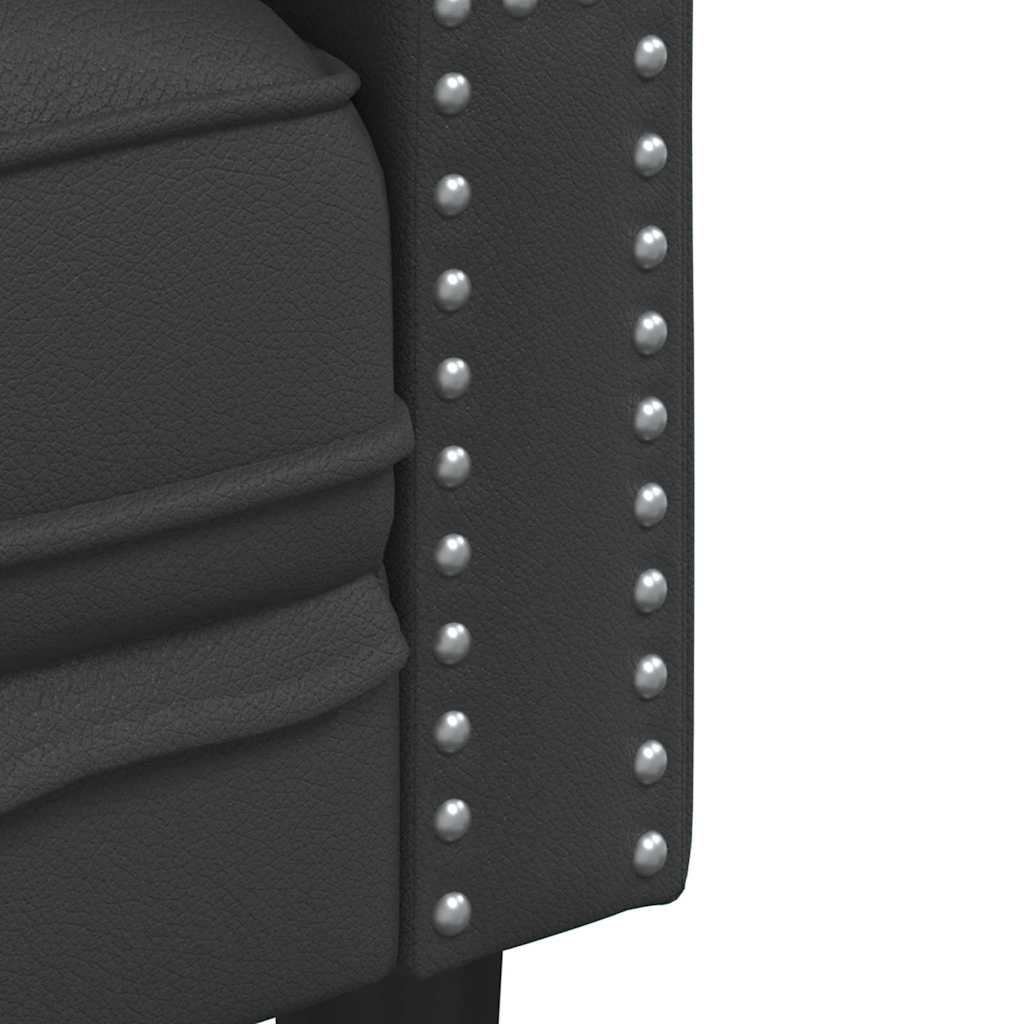 vidaXL Καναπές Μαύρο 174 x 74,5 x 70,5 εκ. PVC