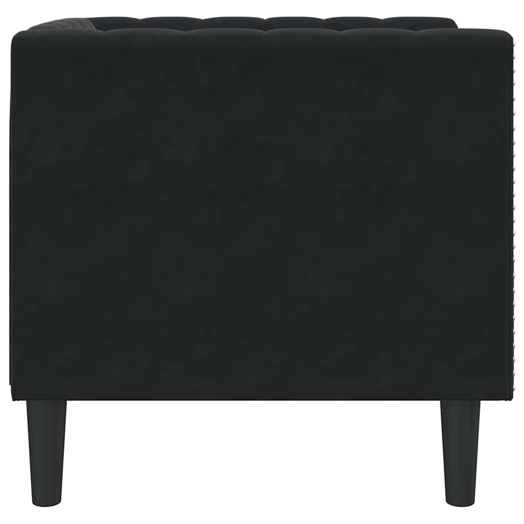vidaXL Καναπές Μαύρο 74,5 x 71 x 70,5 εκ. Βελούδο