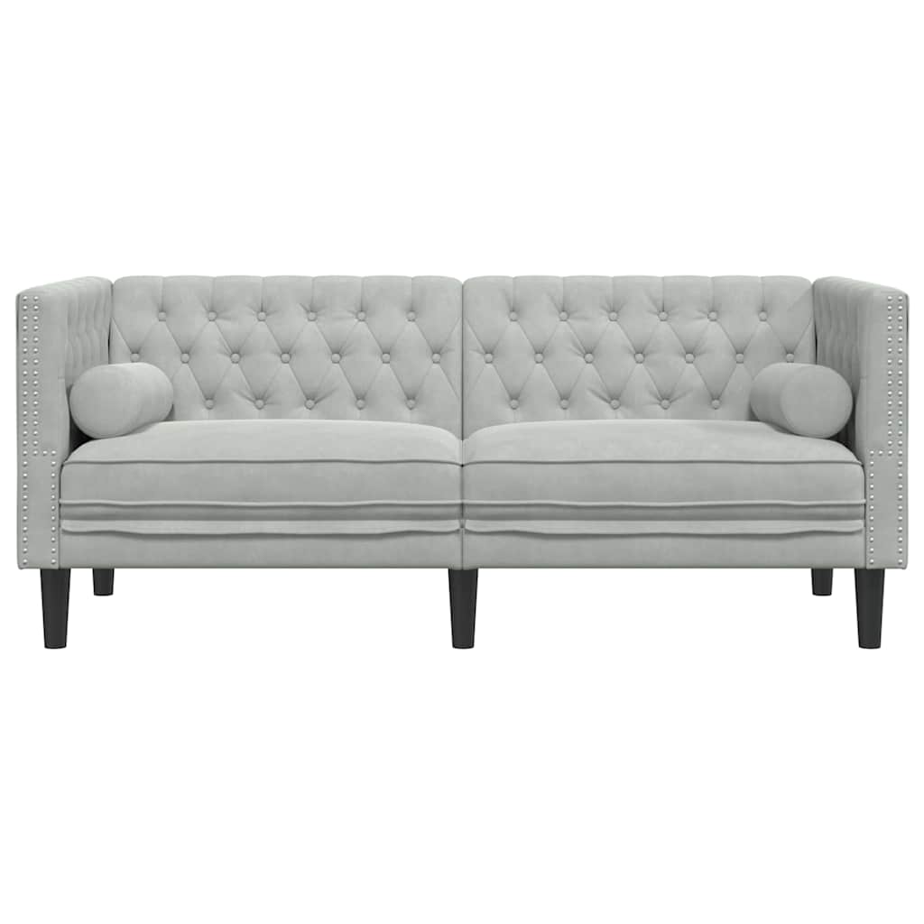 vidaXL Καναπές Ανοιχτό γκρι 174 x 74,5 x 70,5 εκ. Βελούδο