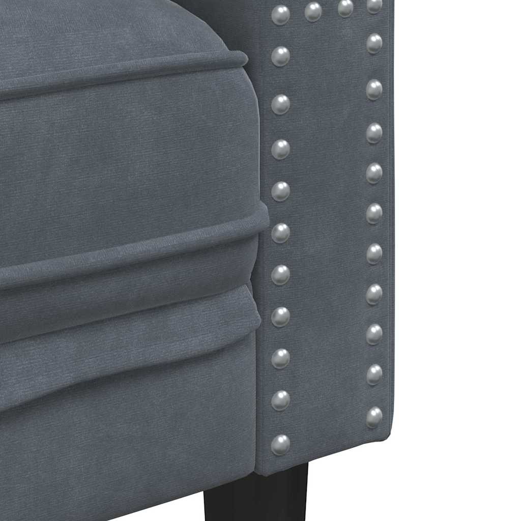 vidaXL Καναπές Σκούρο Γκρι 174 x 74,5 x 70,5 εκ. Βελούδο