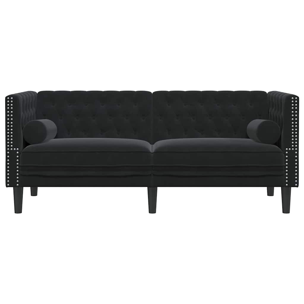 vidaXL Καναπές Μαύρο 174 x 74,5 x 70,5 εκ. Βελούδο
