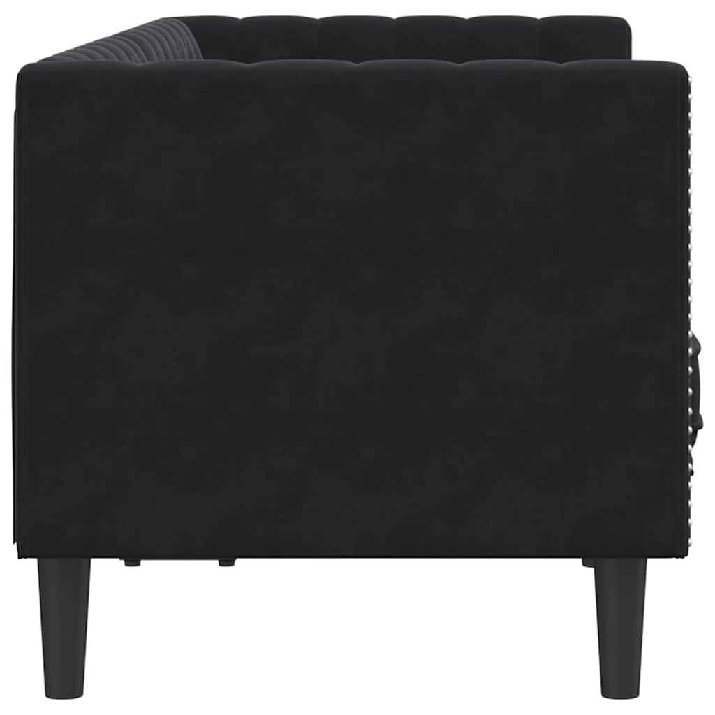 vidaXL Καναπές Μαύρο 174 x 74,5 x 70,5 εκ. Βελούδο