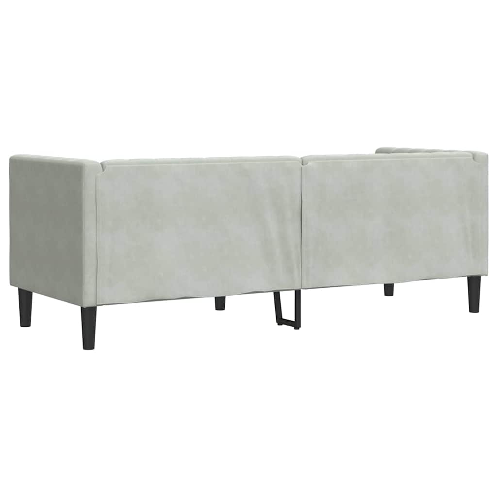 vidaXL Καναπές Ανοιχτό γκρι 194 x 74,5 x 70,5 εκ. Βελούδο