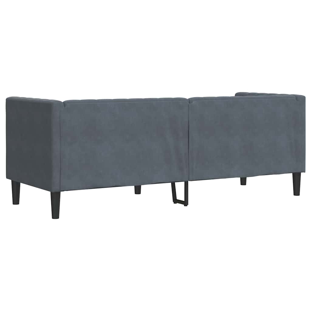 vidaXL Καναπές Σκούρο Γκρι 194 x 74,5 x 70,5 εκ. Βελούδο