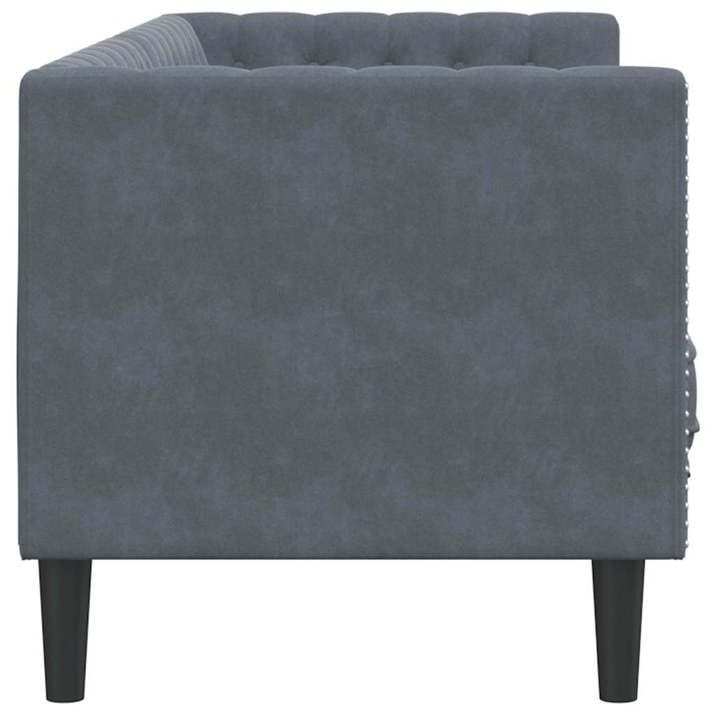 vidaXL Καναπές Σκούρο Γκρι 194 x 74,5 x 70,5 εκ. Βελούδο