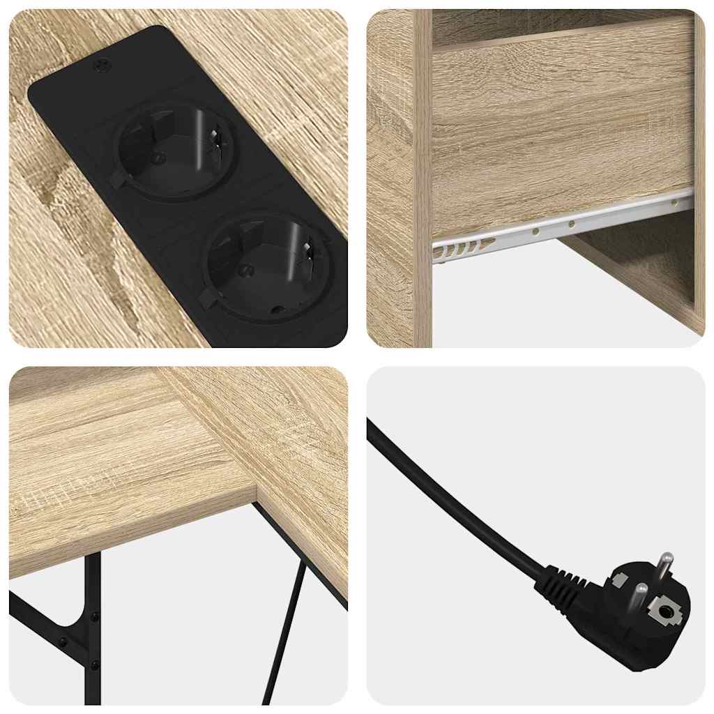 vidaXL Γραφείο Sonoma Δρυς 182 x 101 x 87.5 εκ Επεξεργασμένο ξύλο