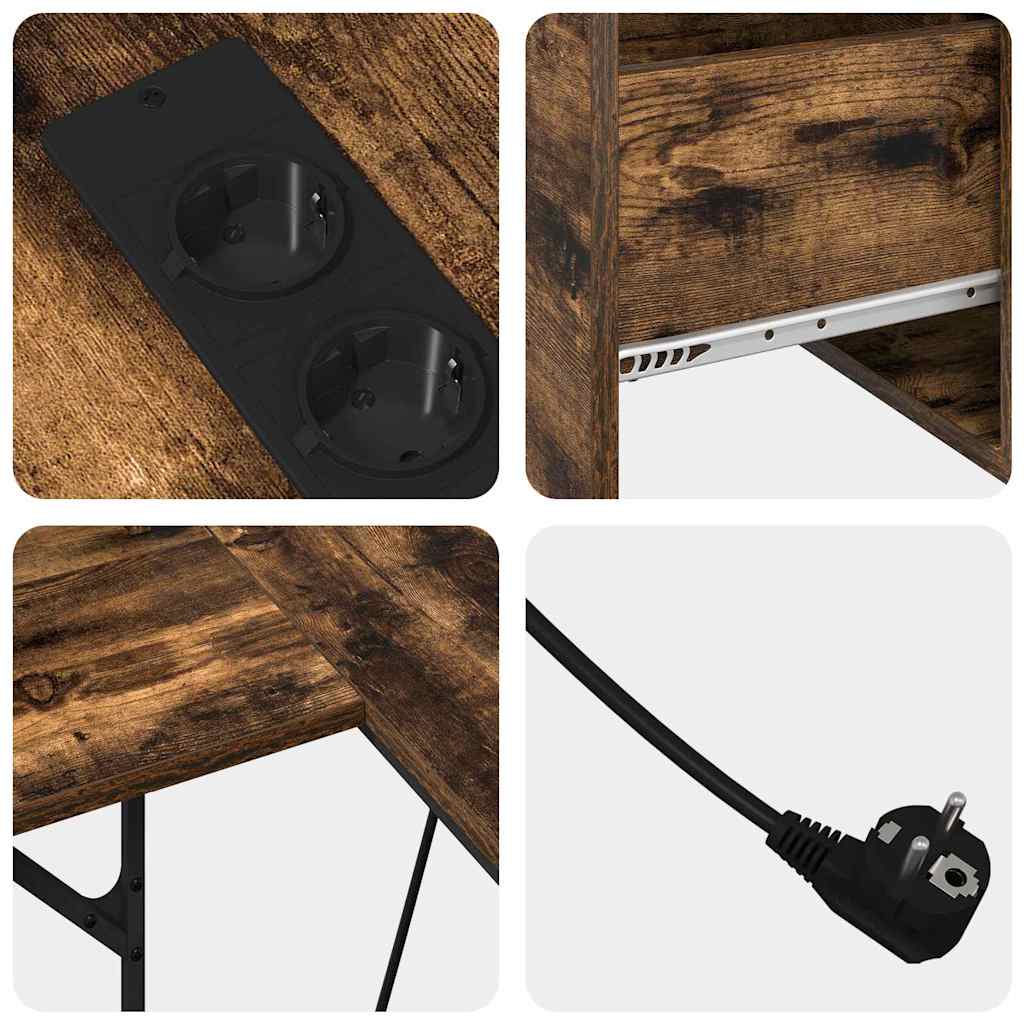 vidaXL Γραφείο Καπνιστή δρυς 182 x 101 x 87.5 εκ Επεξεργασμένο ξύλο