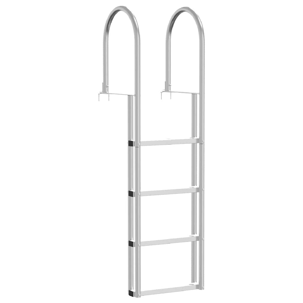 vidaxl Σκάλα ντόκ Ασημί 45 x 11.5 x 162 εκ Αλουμίνιο
