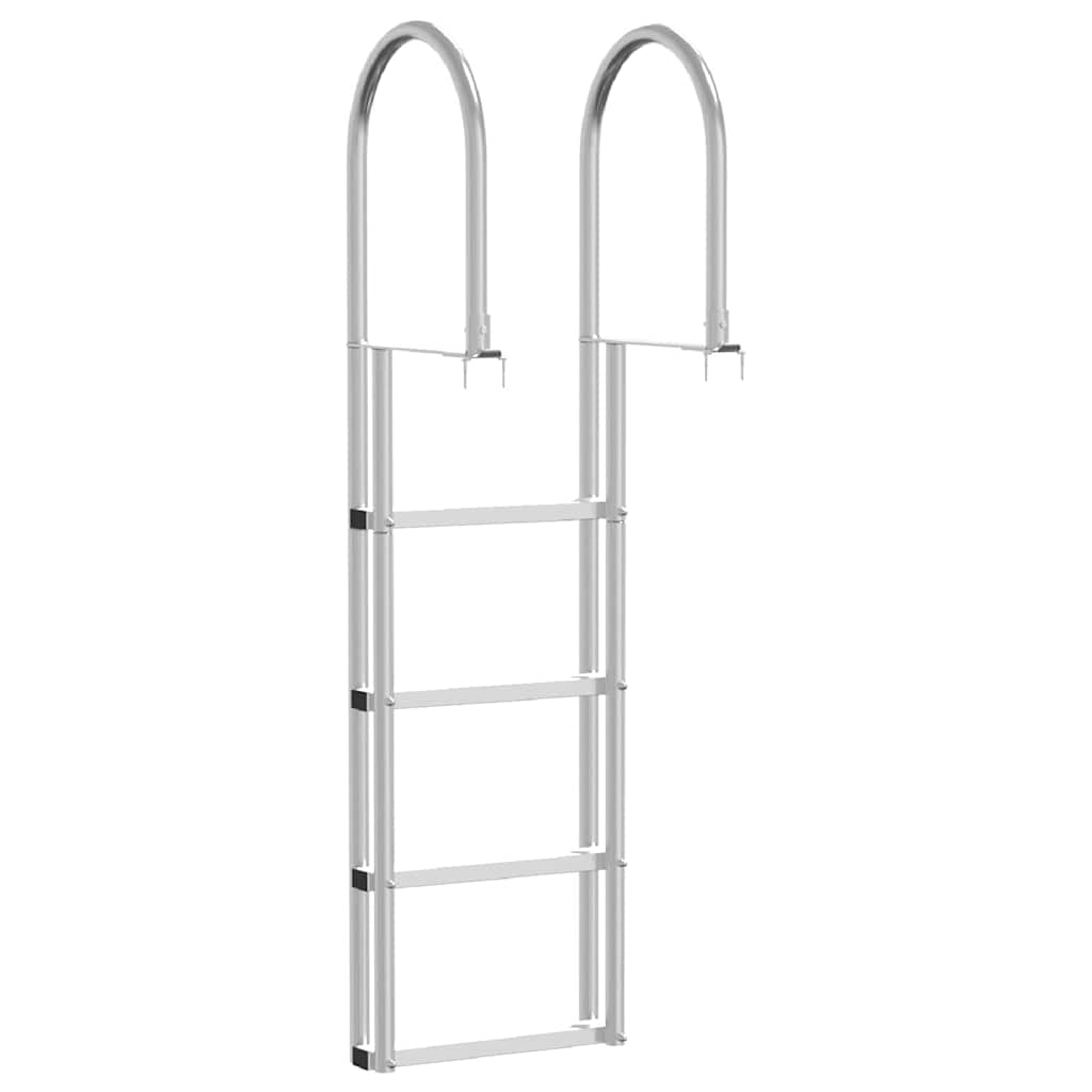 vidaxl Σκάλα ντόκ Ασημί 45 x 11.5 x 162 εκ Αλουμίνιο