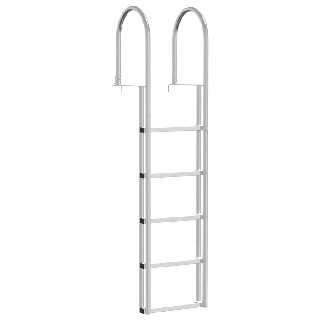 vidaxl Σκάλα ντόκ Ασημί 45 x 11.5 x 190 εκ Αλουμίνιο