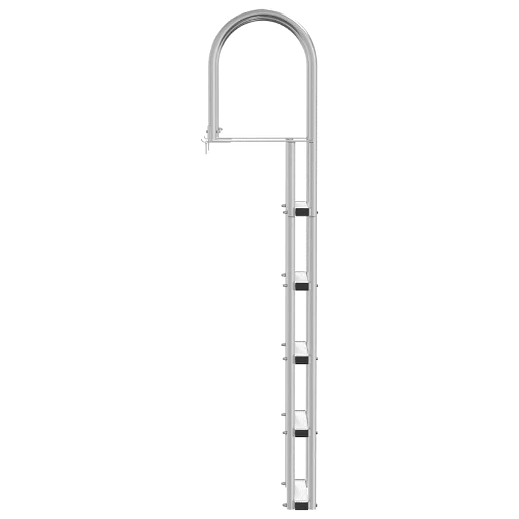 vidaxl Σκάλα ντόκ Ασημί 45 x 11.5 x 190 εκ Αλουμίνιο