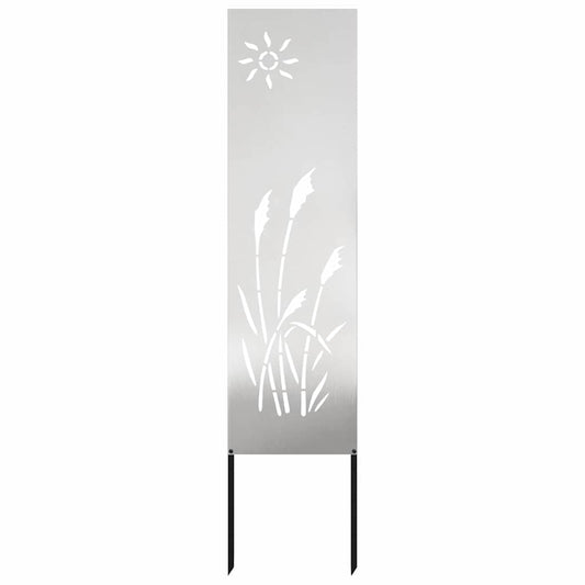 vidaXL Οθόνη Ιδιωτικότητας Κήπου Ασημί 32 χ 140 εκ Ανοξείδωτο ατσάλι