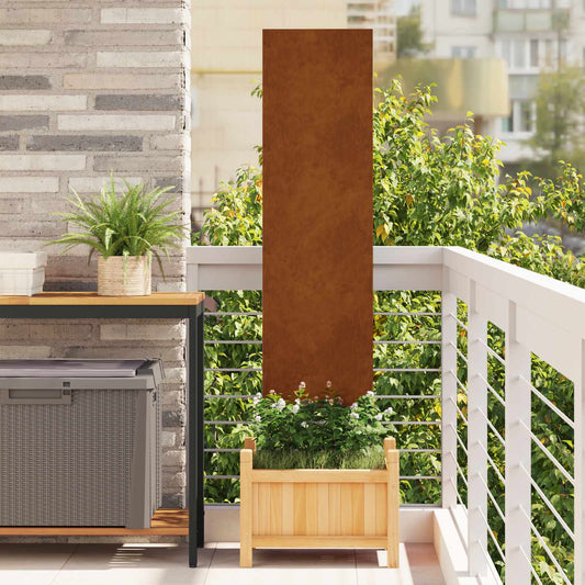 vidaXL Οθόνη Ιδιωτικότητας Κήπου Σκ rusty 32 χ 140 εκ