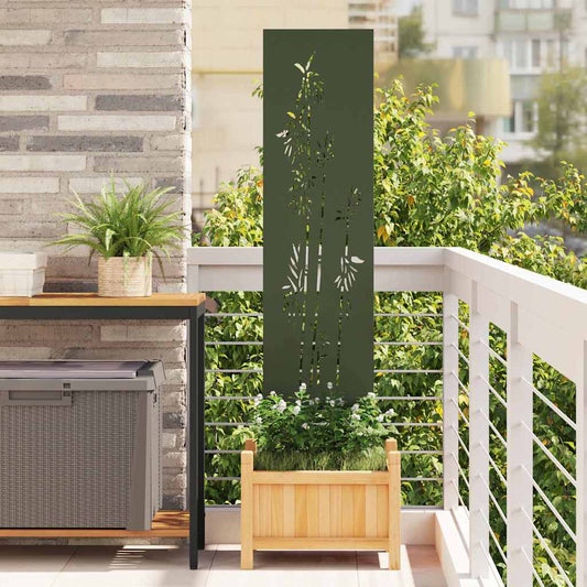 vidaXL Οθόνη Ιδιωτικότητας Κήπου Floral Λαδί 32 χ 140 εκ