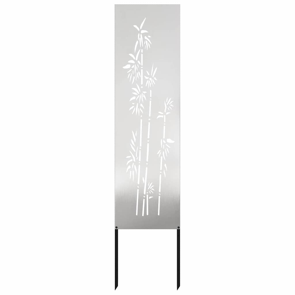 vidaXL Οθόνη Ιδιωτικότητας Κήπου Ασημί 32 χ 140 εκ Ανοξείδωτο ατσάλι