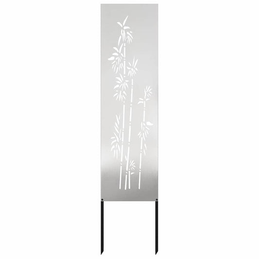 vidaXL Οθόνη Ιδιωτικότητας Κήπου Ασημί 32 χ 140 εκ Ανοξείδωτο ατσάλι