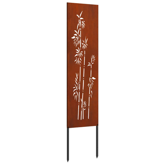 vidaXL Οθόνη Ιδιωτικότητας Κήπου Floral Σκ rusty 32 χ 140 εκ