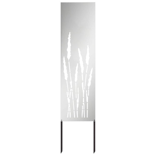 vidaXL Οθόνη Ιδιωτικότητας Κήπου Μαιανδρικό σχέδιο Ασημί 32 χ 140 εκ