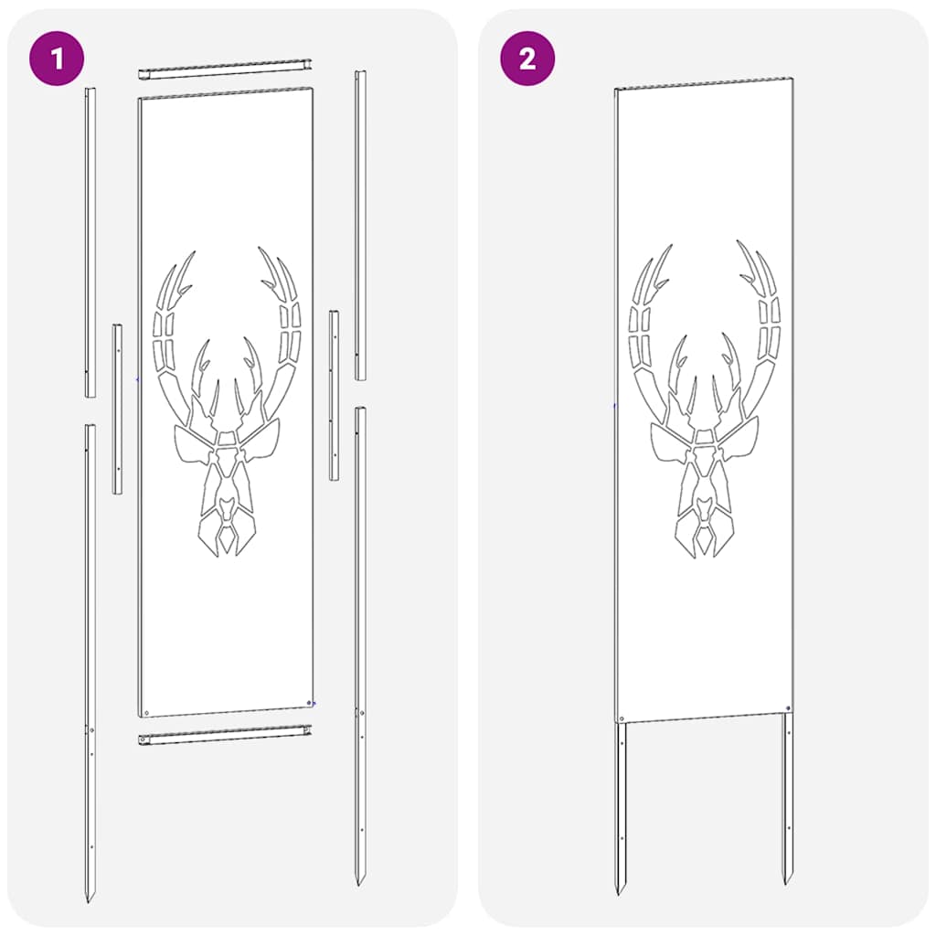 vidaXL Οθόνη Ιδιωτικότητας Κήπου Animal Print Μαύρο 32 χ 140 εκ