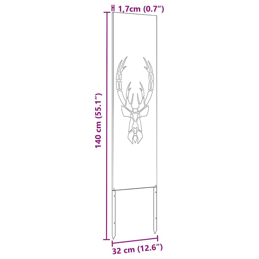 vidaXL Οθόνη Ιδιωτικότητας Κήπου Animal Print Μαύρο 32 χ 140 εκ