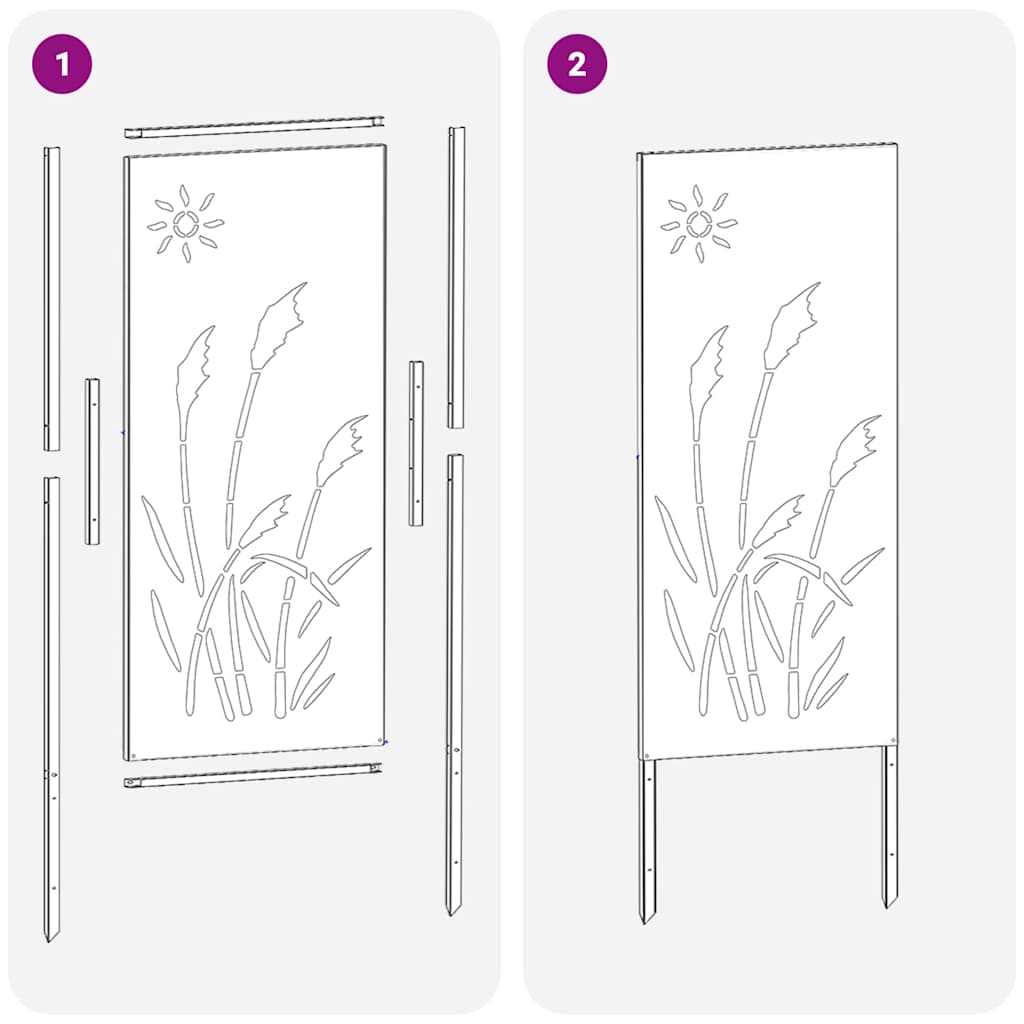 vidaXL Οθόνη Ιδιωτικότητας Κήπου Μαιανδρικό σχέδιο Ασημί 50 x 140 εκ