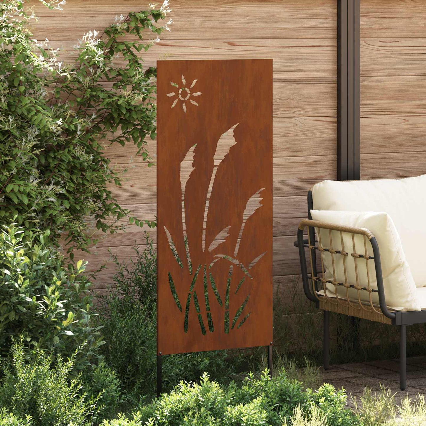 vidaXL Οθόνη Ιδιωτικότητας Κήπου Σκ rusty 50 x 140 εκ
