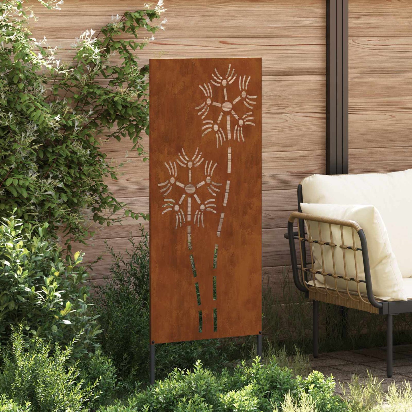 vidaXL Οθόνη Ιδιωτικότητας Κήπου Σκ rusty 50 x 140 εκ
