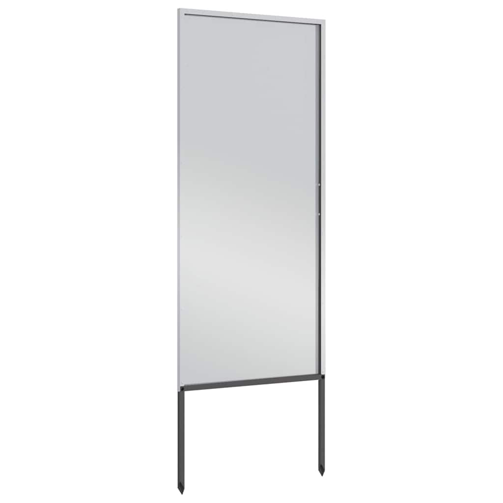 vidaXL Οθόνη Ιδιωτικότητας Κήπου Μαιανδρικό σχέδιο Ασημί 50 x 140 εκ