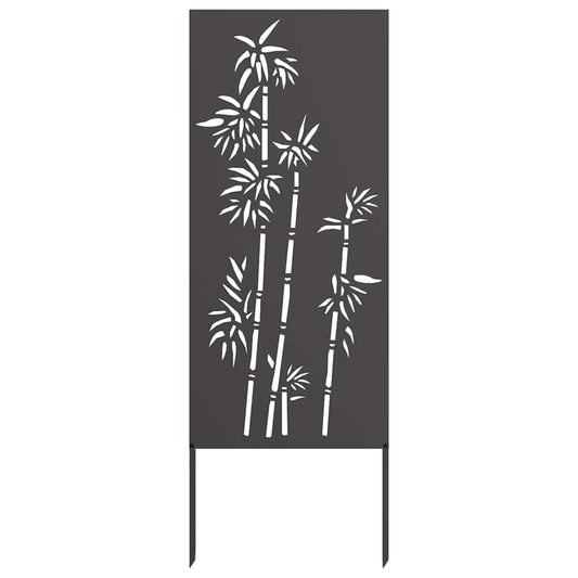 vidaXL Οθόνη Ιδιωτικότητας Κήπου Floral Μαύρο 50 x 140 εκ