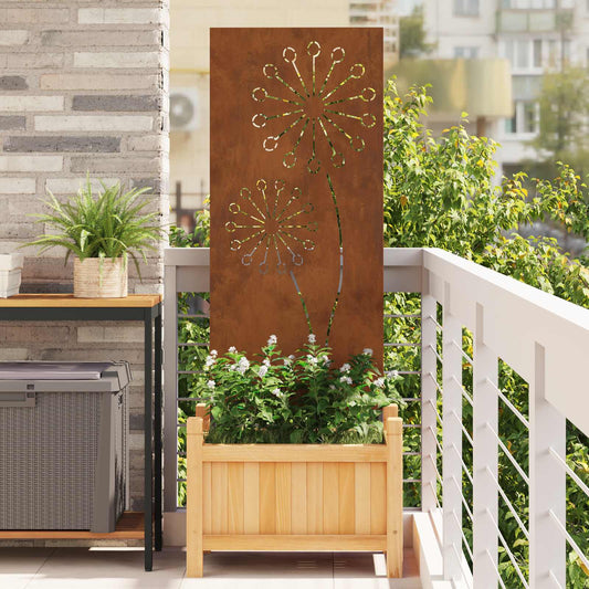vidaXL Οθόνη Ιδιωτικότητας Κήπου Σκ rusty 50 x 140 εκ