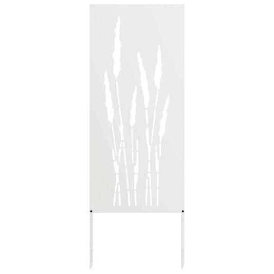 vidaXL Οθόνη Ιδιωτικότητας Κήπου Floral Λευκό 50 x 140 εκ