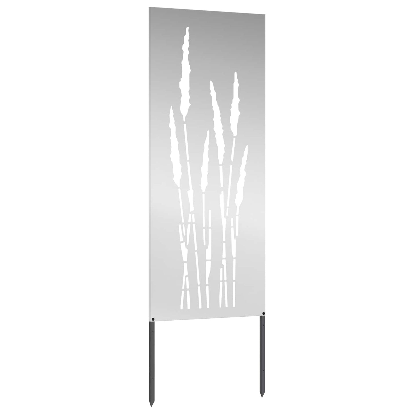 vidaXL Οθόνη Ιδιωτικότητας Κήπου Floral Ασημί 50 x 140 εκ