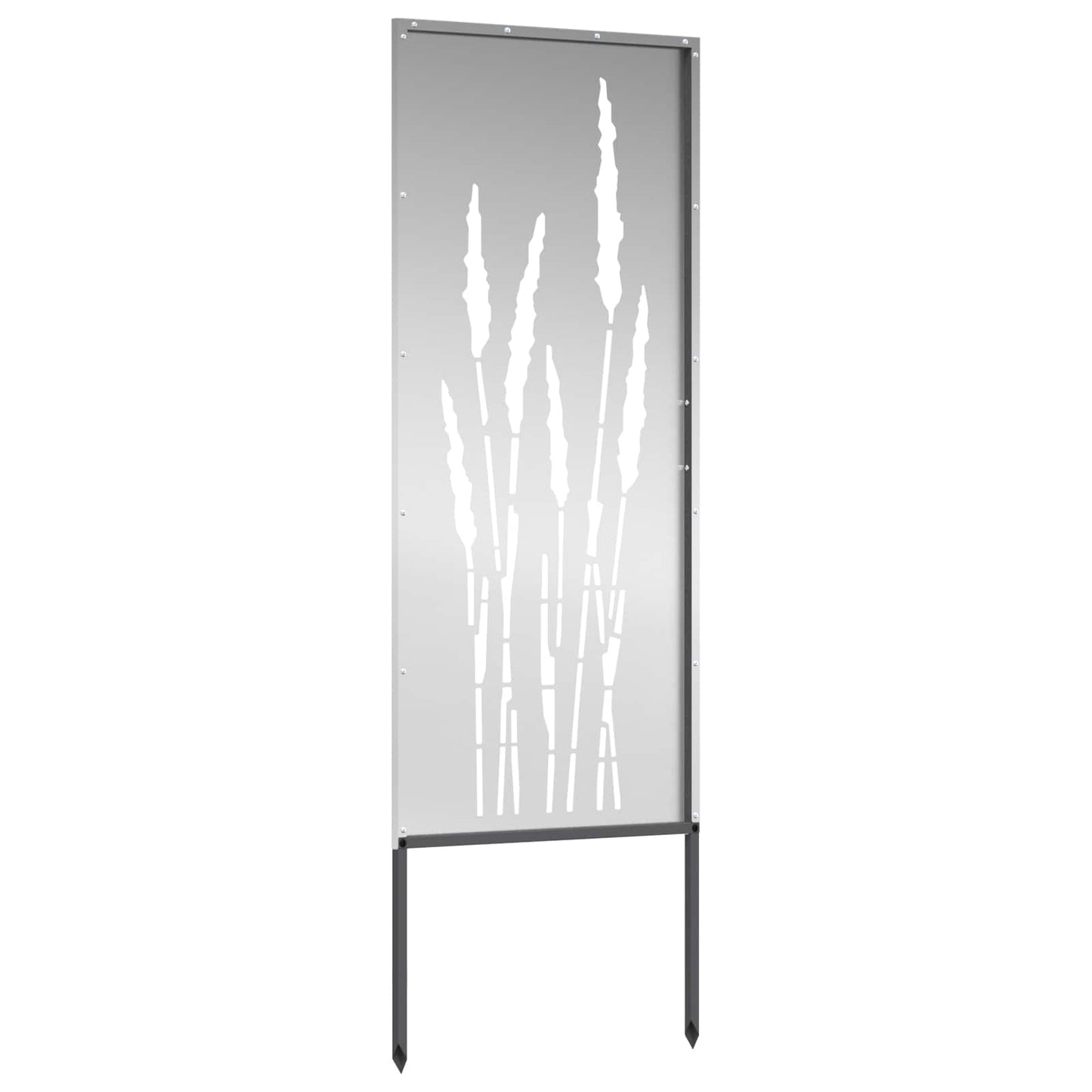 vidaXL Οθόνη Ιδιωτικότητας Κήπου Floral Ασημί 50 x 140 εκ