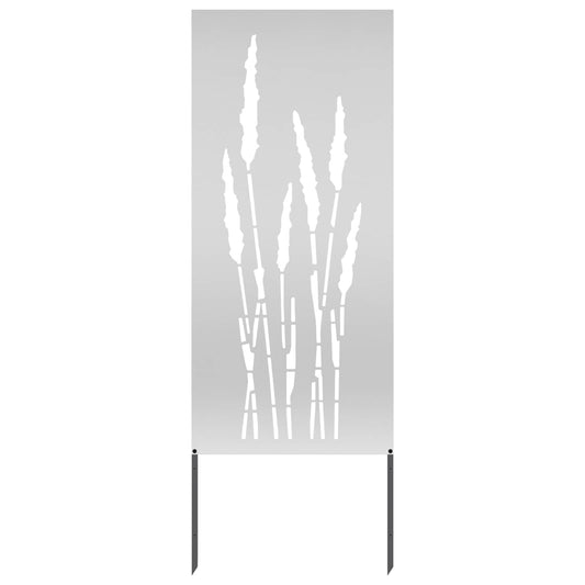 vidaXL Οθόνη Ιδιωτικότητας Κήπου Floral Ασημί 50 x 140 εκ