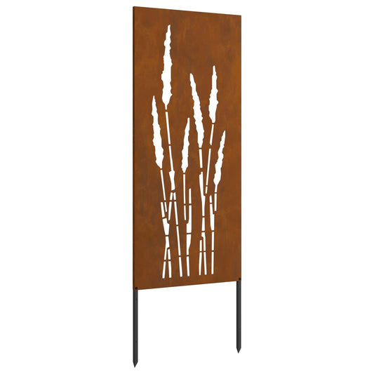vidaXL Οθόνη Ιδιωτικότητας Κήπου Floral Σκ rusty 50 x 140 εκ