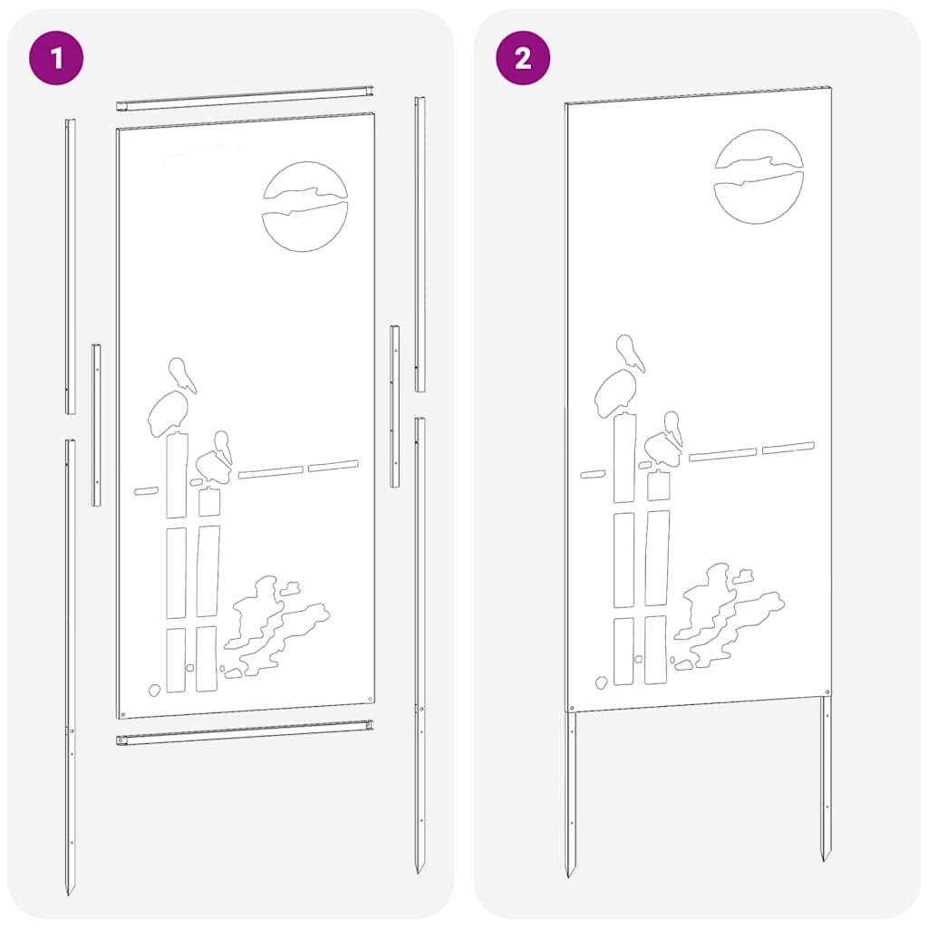 vidaXL Οθόνη Ιδιωτικότητας Κήπου Μαιανδρικό σχέδιο Λαδί 50 x 140 εκ