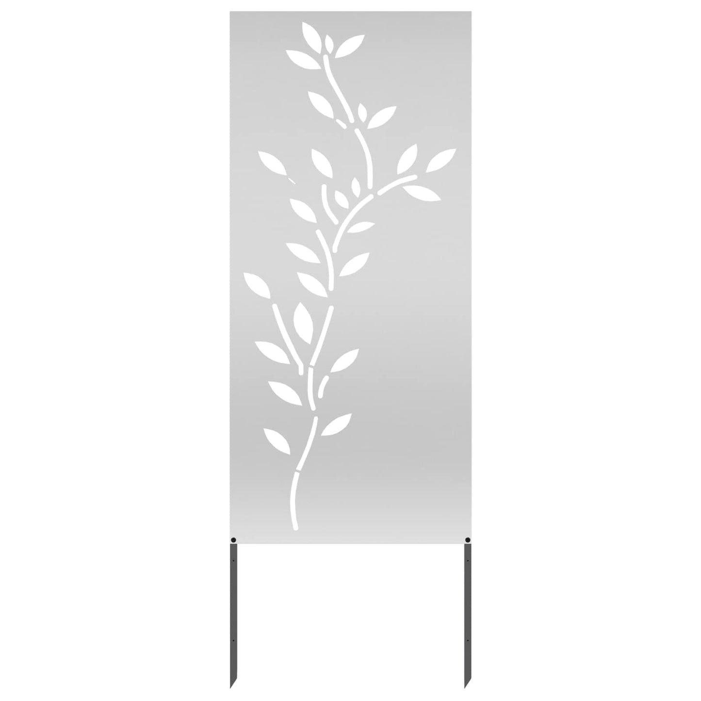 vidaXL Οθόνη Ιδιωτικότητας Κήπου Floral Ασημί 50 x 140 εκ