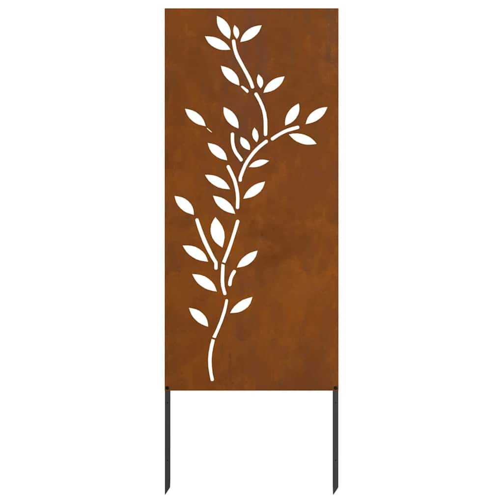 vidaXL Οθόνη Ιδιωτικότητας Κήπου Floral Σκ rusty 50 x 140 εκ