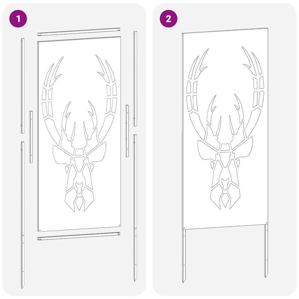 vidaXL Οθόνη Ιδιωτικότητας Κήπου Animal Print Λευκό 50 x 140 εκ