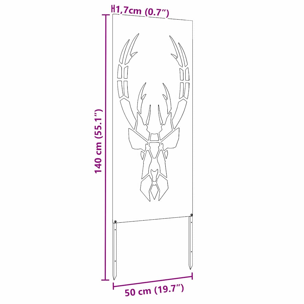 vidaXL Οθόνη Ιδιωτικότητας Κήπου Animal Print Ανθρακί 50 x 140 εκ
