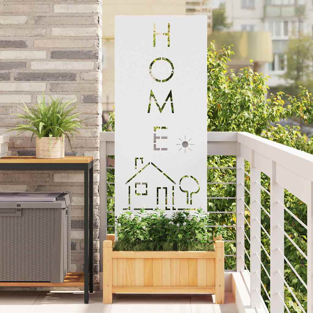 vidaXL Οθόνη Ιδιωτικότητας Κήπου Μαιανδρικό σχέδιο Λευκό 50 x 140 εκ