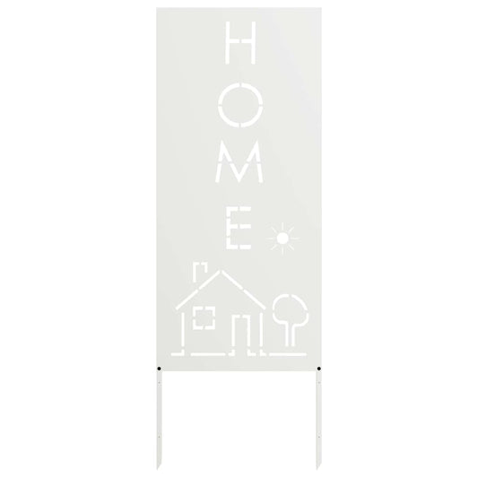 vidaXL Οθόνη Ιδιωτικότητας Κήπου Μαιανδρικό σχέδιο Λευκό 50 x 140 εκ