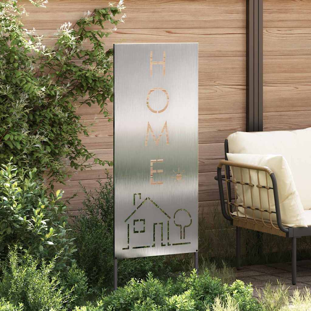 vidaXL Οθόνη Ιδιωτικότητας Κήπου Ασημί 50 x 140 εκ Ανοξείδωτο ατσάλι